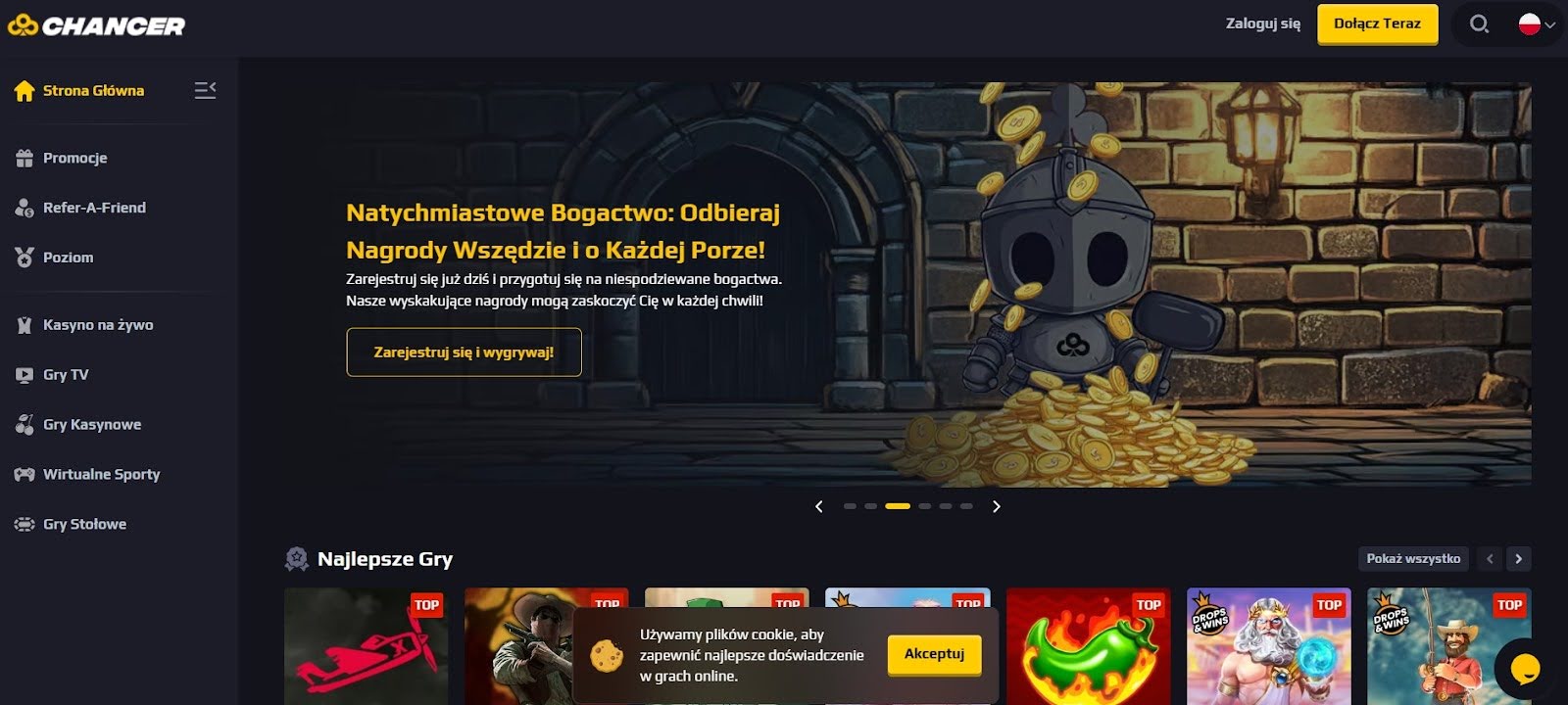 Chancer.bet Casino: najlepszy asortyment gier